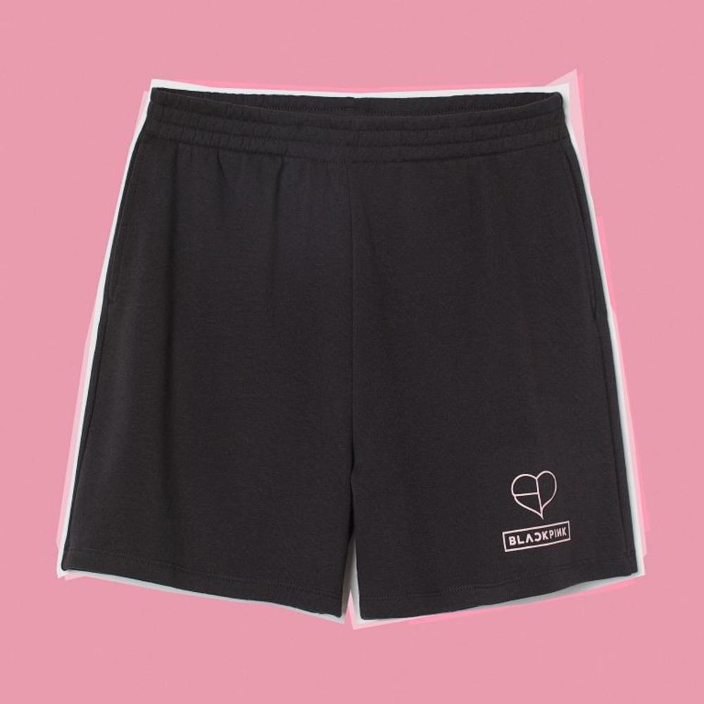 BLACKPINK x H&M merch Black Sweatshorts Size S